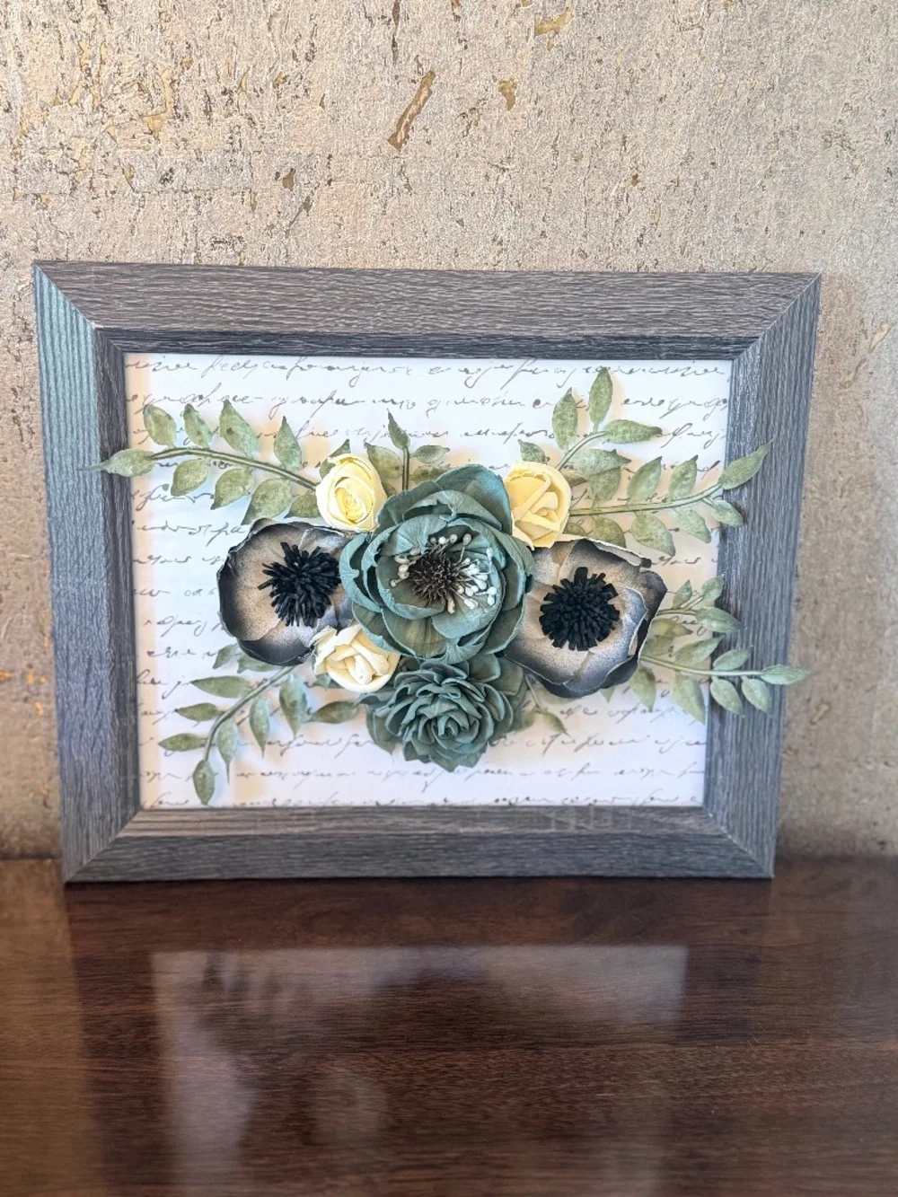 Sola Wood flowers on a 5X7 frame